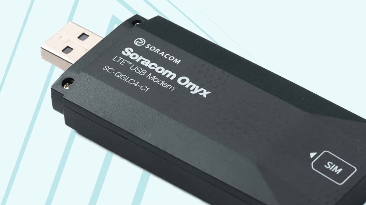 Soracom Onyx LTE USB modem with bundled monthly IoT data