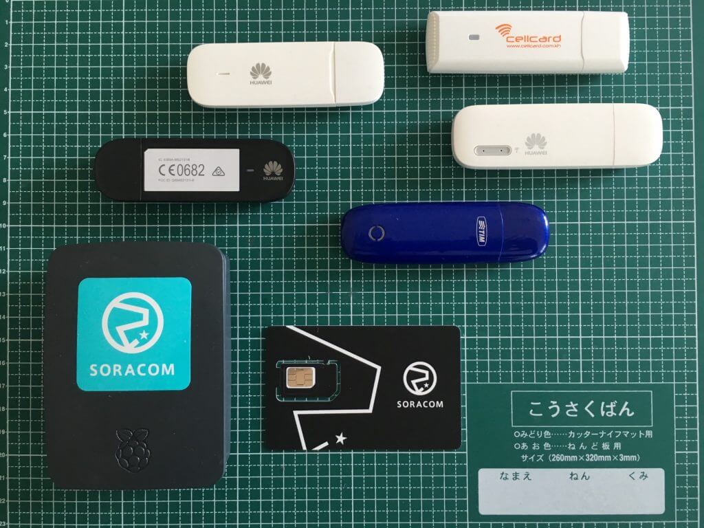 Testing different Cellular Dongles with Soracom Air
