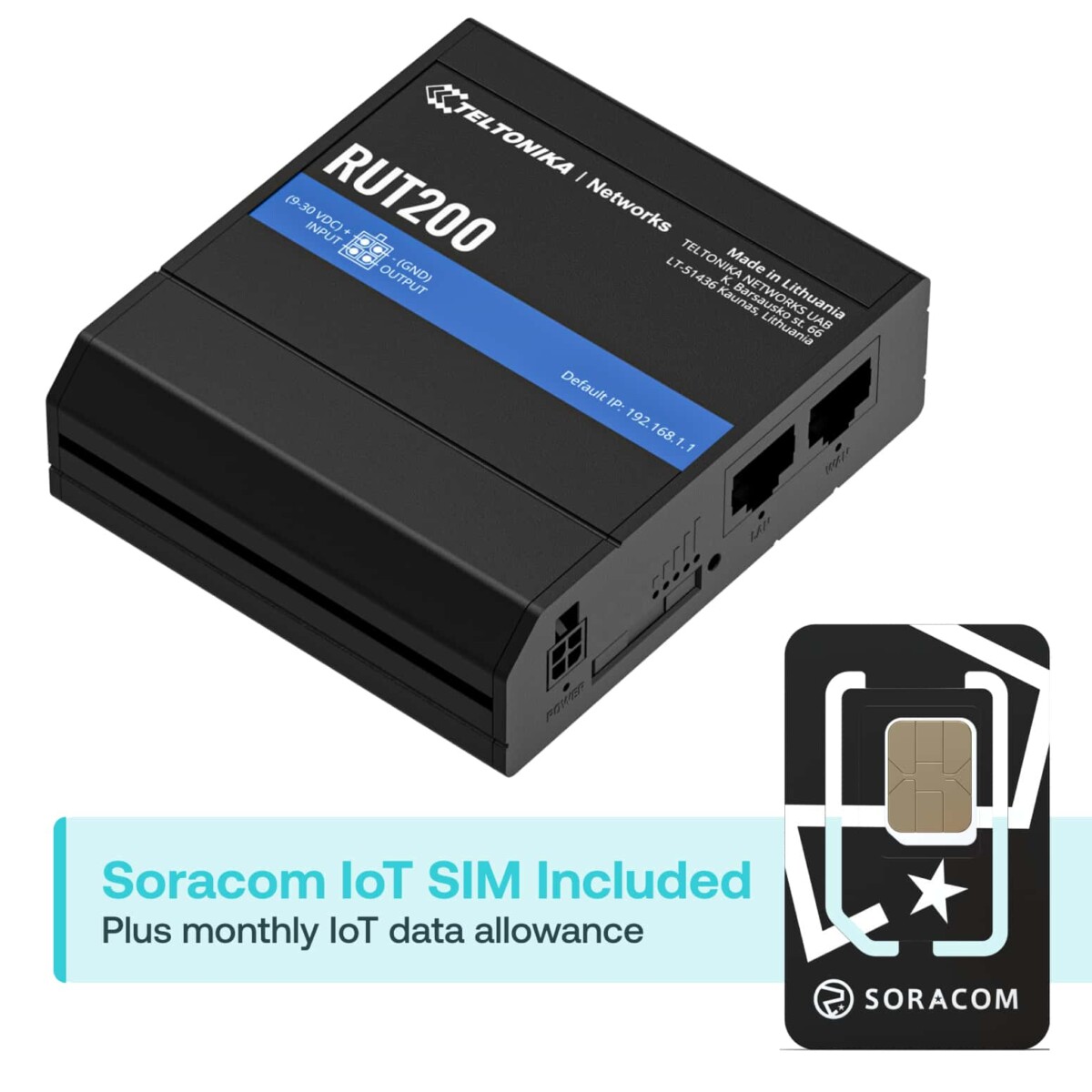 Teltonika RUT200 with Soracom IoT Connectivity