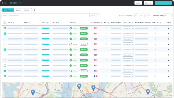 Soracom dashboard