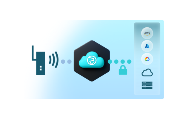 Image of data securely heading to determined endpoints
